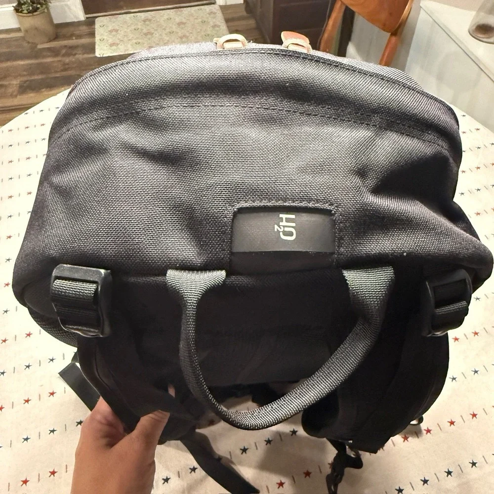 LL Bean Bigelow Cordura Backpack Black Nylon Day Hiking Mountain Classic H2O